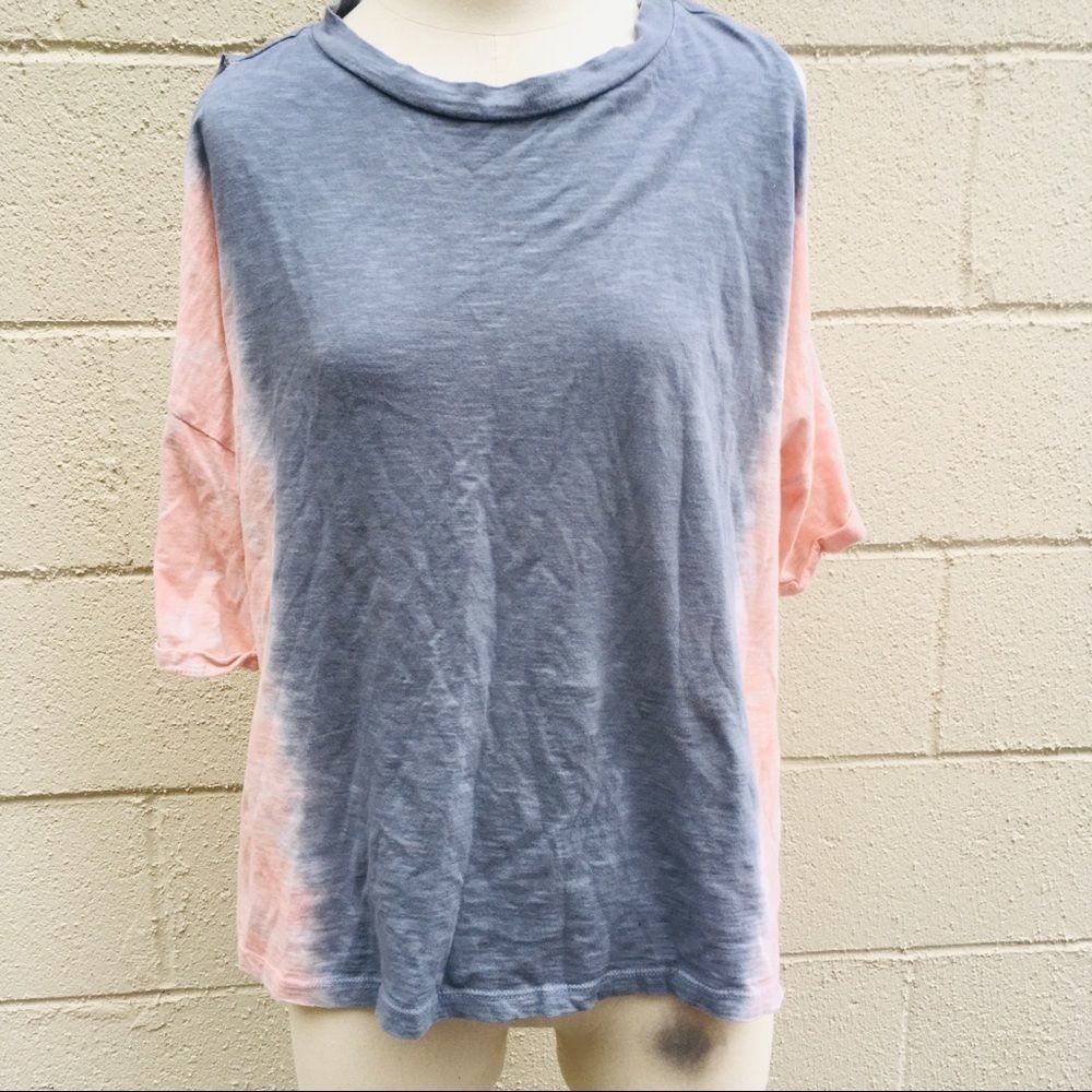 Forever 21 cold shoulder tie dye tee shirt